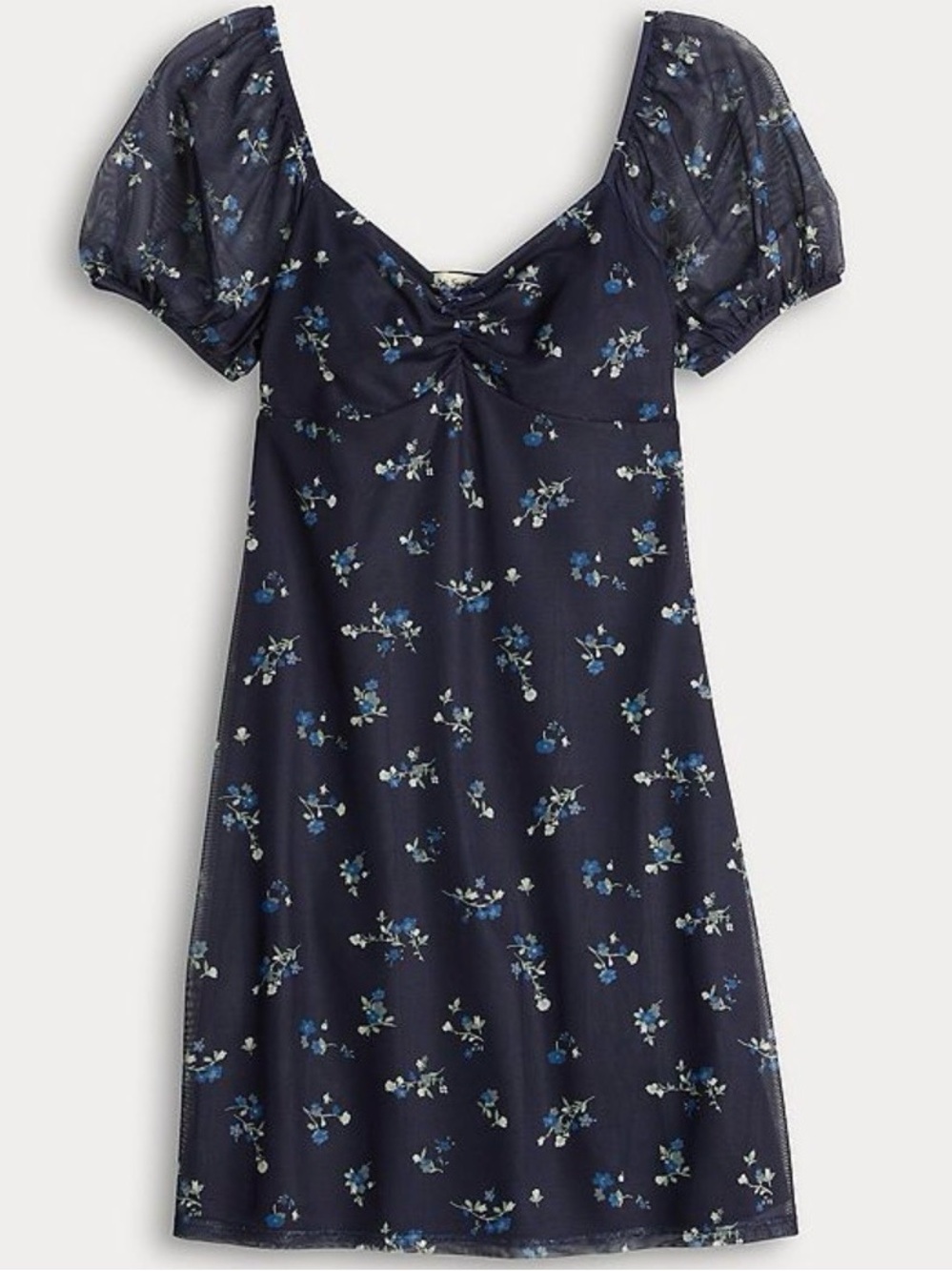 Live to be Spoiled Navy Floral Puff-Sleeve Mini Dress
